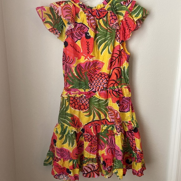 Farm Rio Yellow Fruit Dream Ruffle Mini Dress - Picture 4 of 7